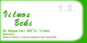 vilmos beki business card